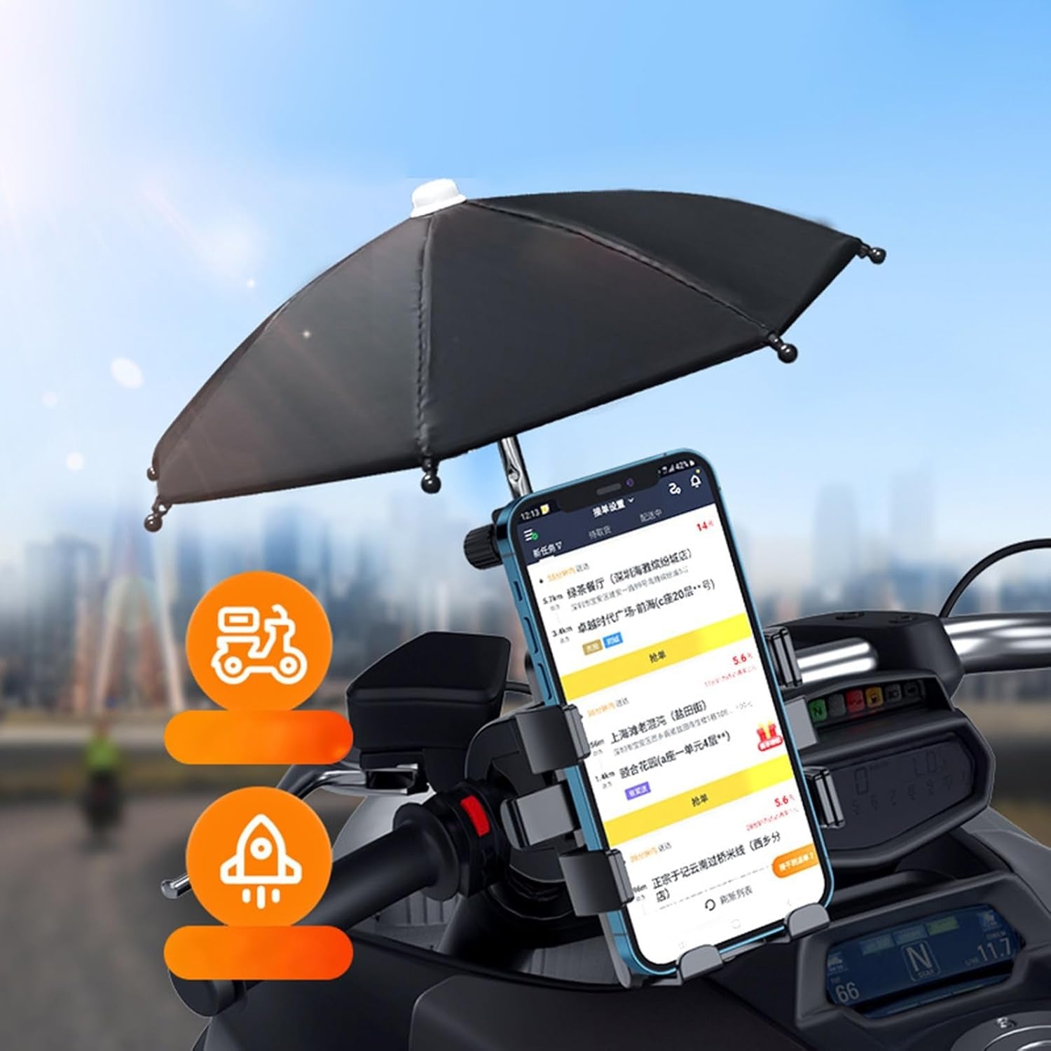 Mbajtes Telefoni+umbrella